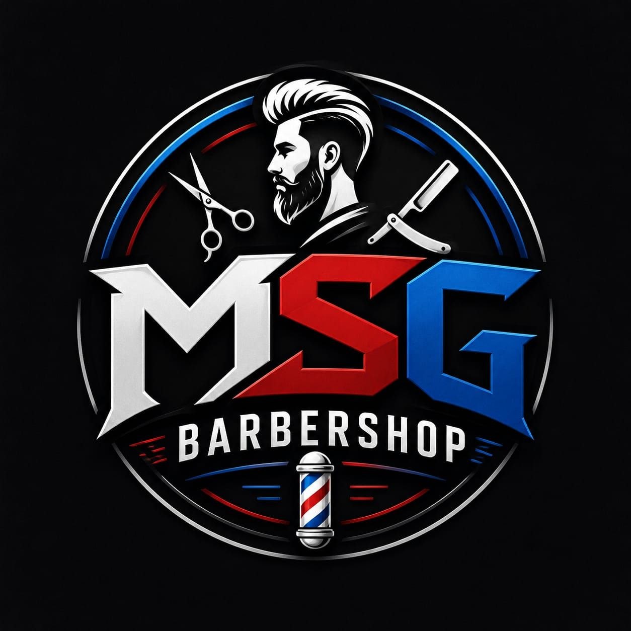 Logo MSG Barbershop — coiffeur Saly Ngaparou